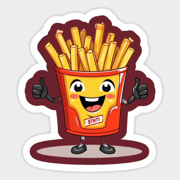 kawaii french fries T-Shirt cute potatofood Sticker by nonagobich